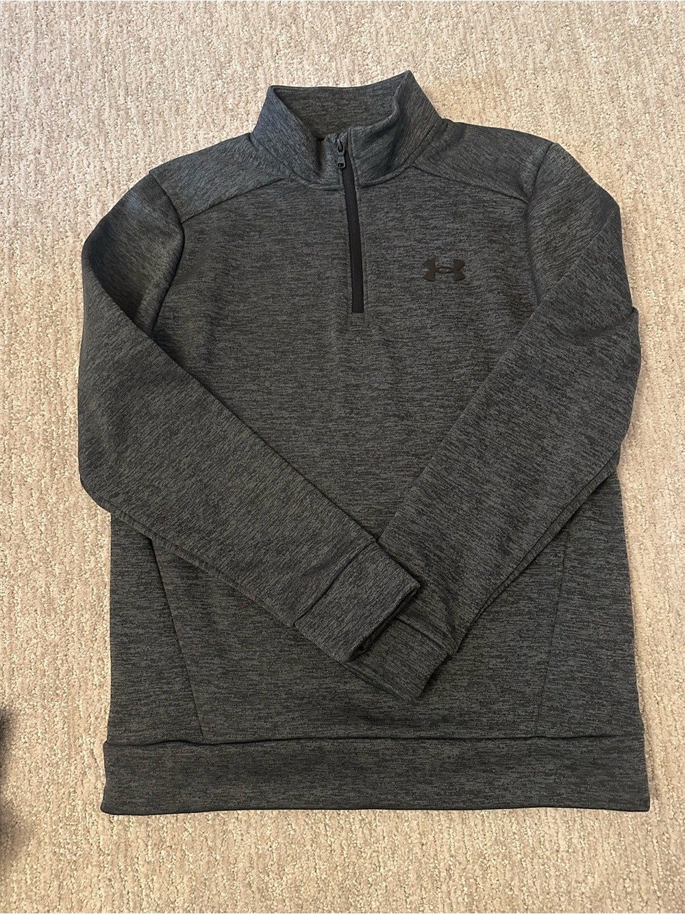 Under Armour Black Heather Fleece Pullover - Loose Fit